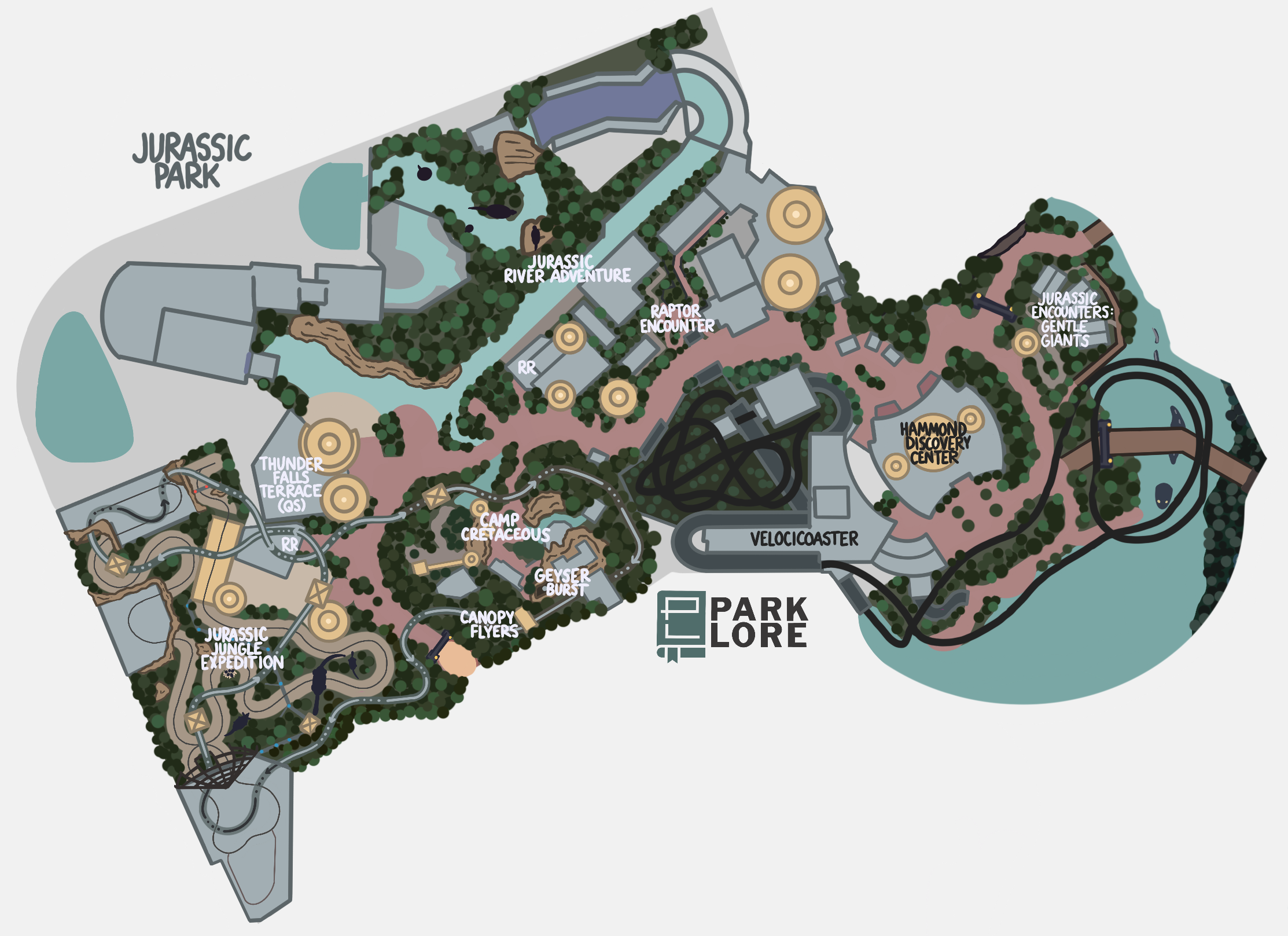 2022 Universal Orlando Islands of Adventure NEW! 2-Park Guide Map  VelociCoaster